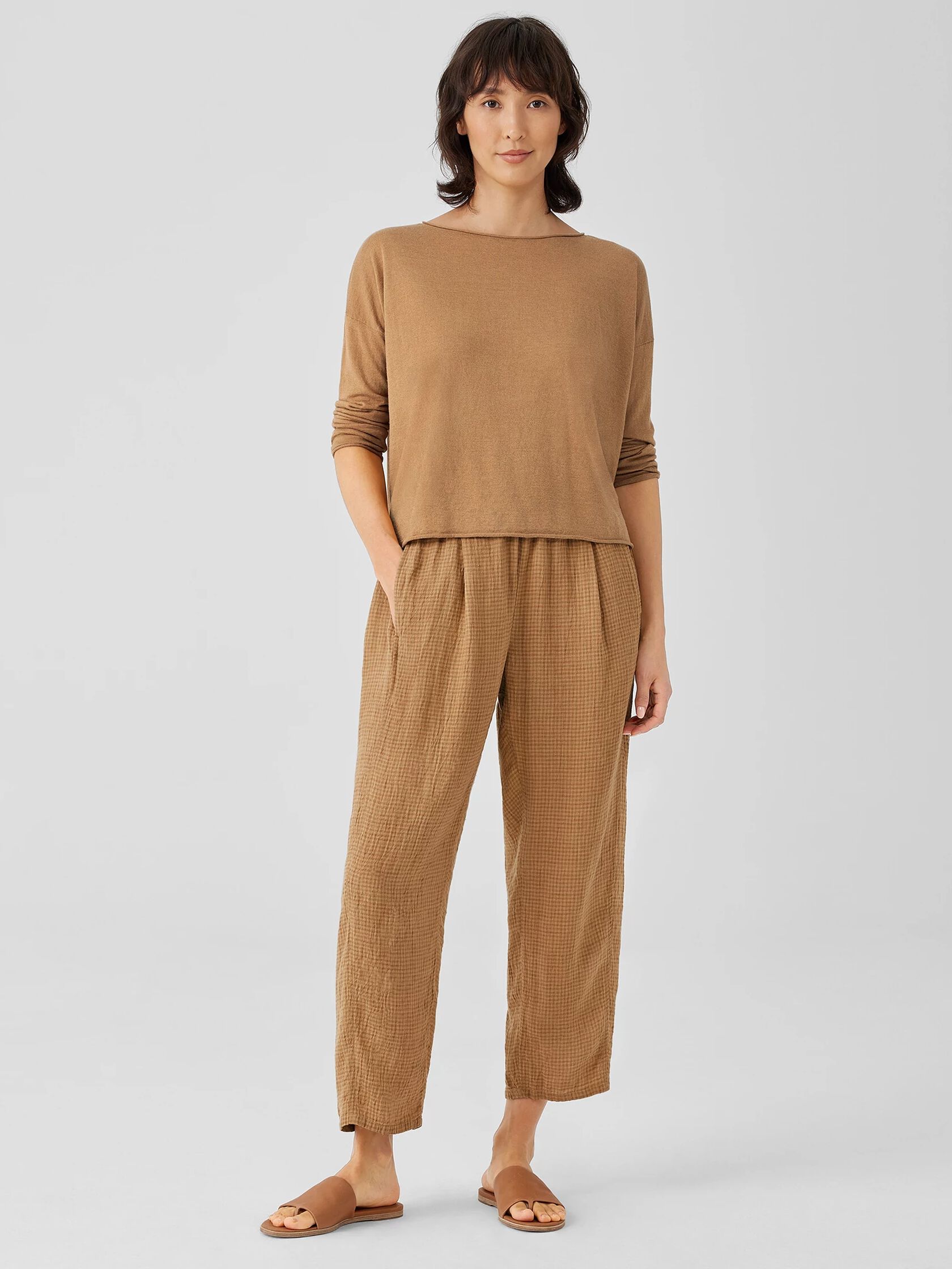 Organic Linen Cotton Jersey Box-Top