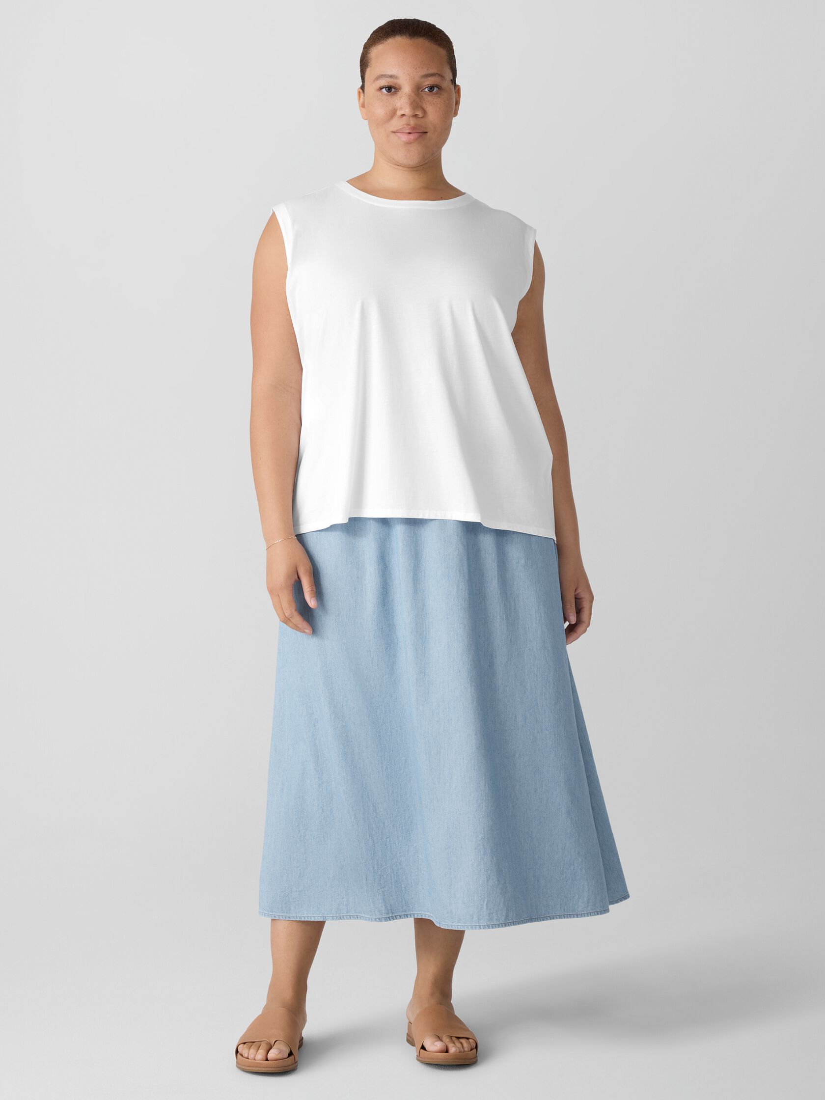 Organic Pima Cotton Jersey Round Neck Tank