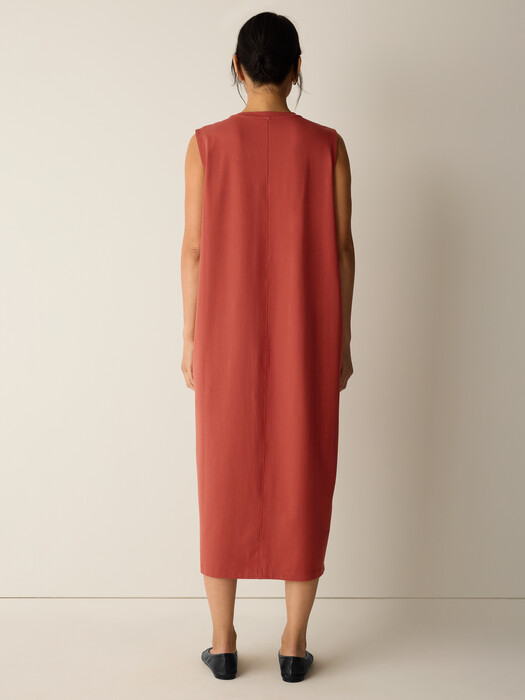 Pima Cotton Stretch Jersey Crew Neck Dress | EILEEN FISHER Pima Cotton Stretch Jersey Crew Neck Dress | EILEEN FISHER
