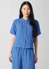 Washed Organic Linen Délavé Band Collar Shirt