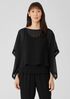 Sheer Silk Georgette Poncho