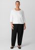 Stretch Jersey Knit Scoop Neck Top