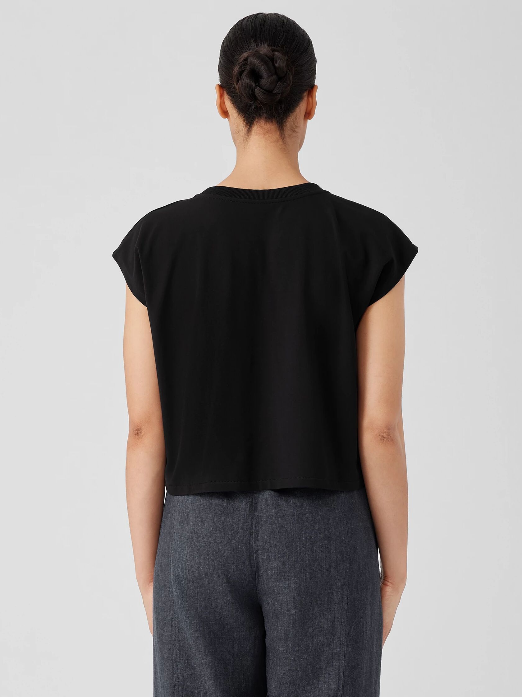 Pima Cotton Stretch Jersey Square Top