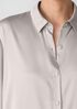 Stretch Silk Charmeuse Classic Collar Shirt