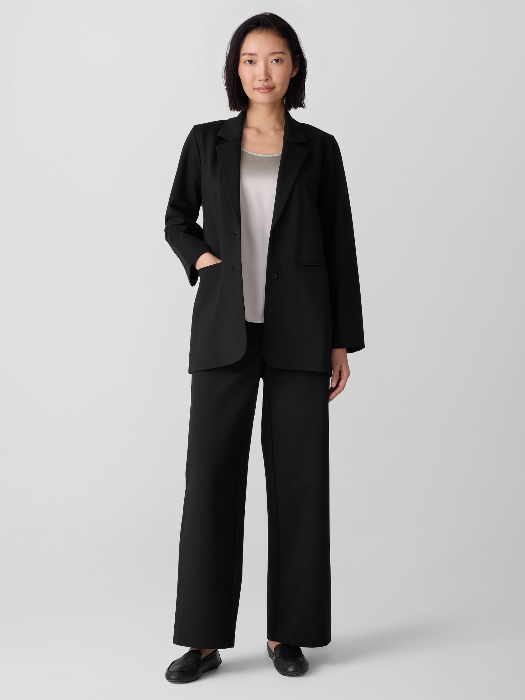 Washable Flex Ponte Long Blazer