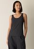 Stretch Silk Jersey Scoop Neck Tank