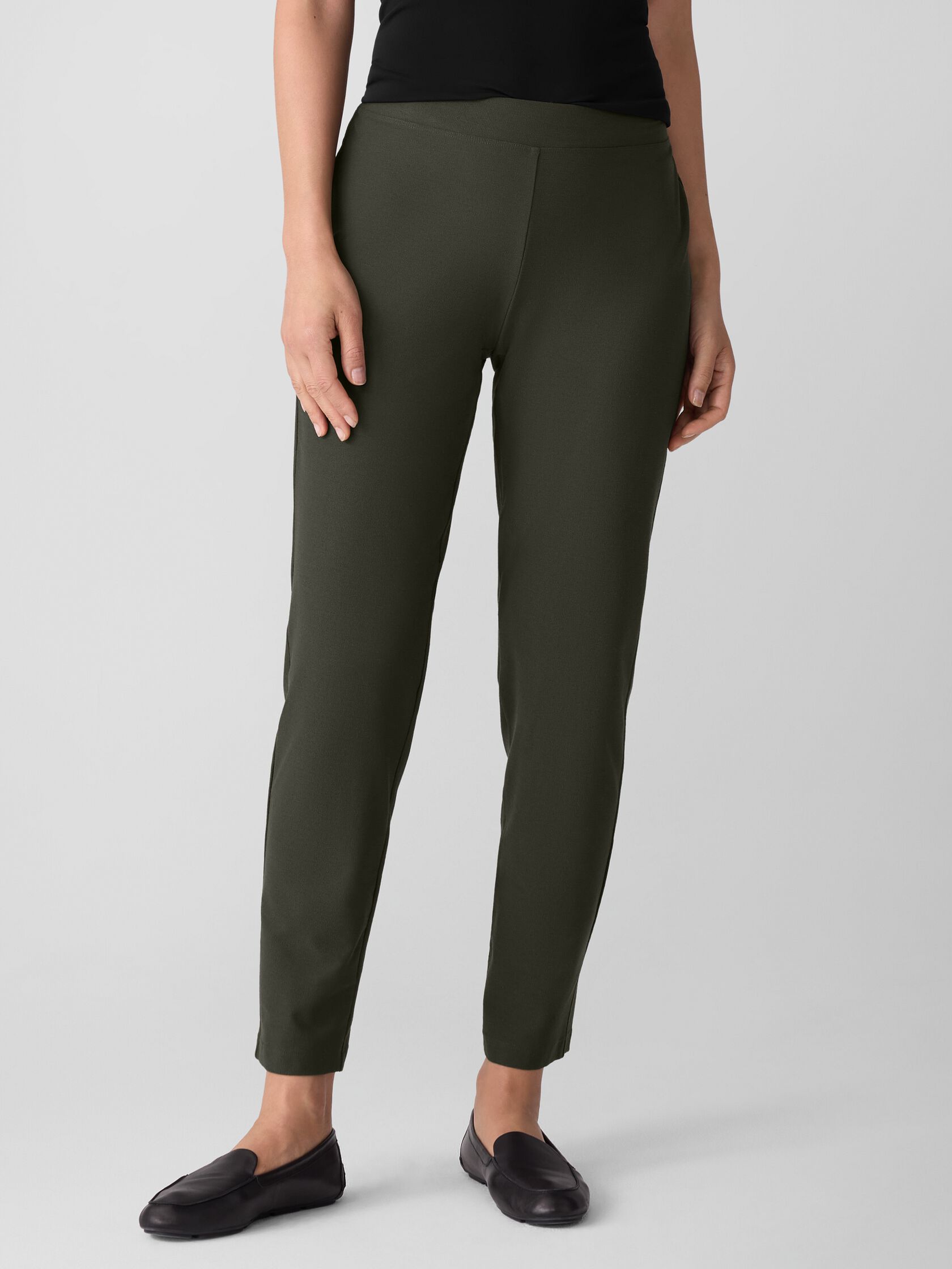 Washable Stretch Crepe Slim Pant