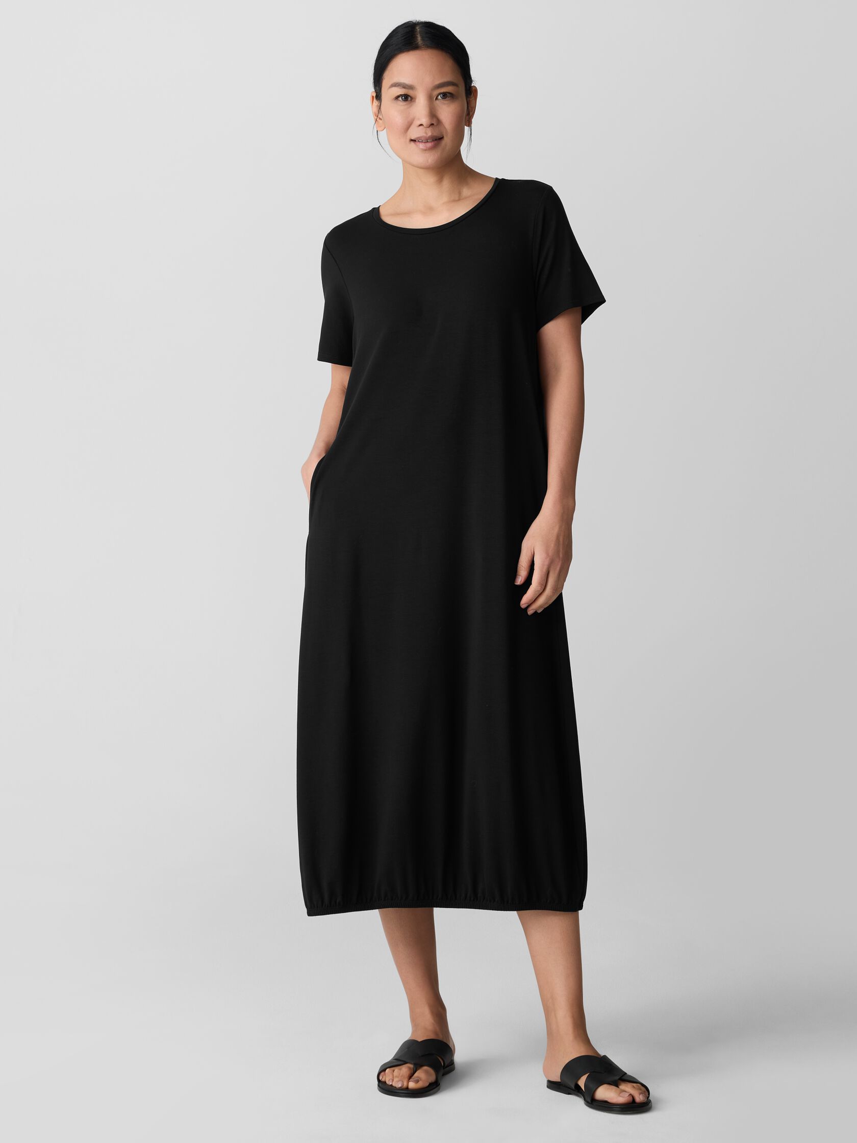 Fine Jersey Lantern Dress