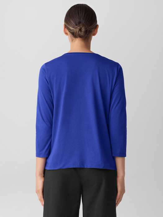 Organic Pima Cotton Jersey 3/4-Sleeve Tee