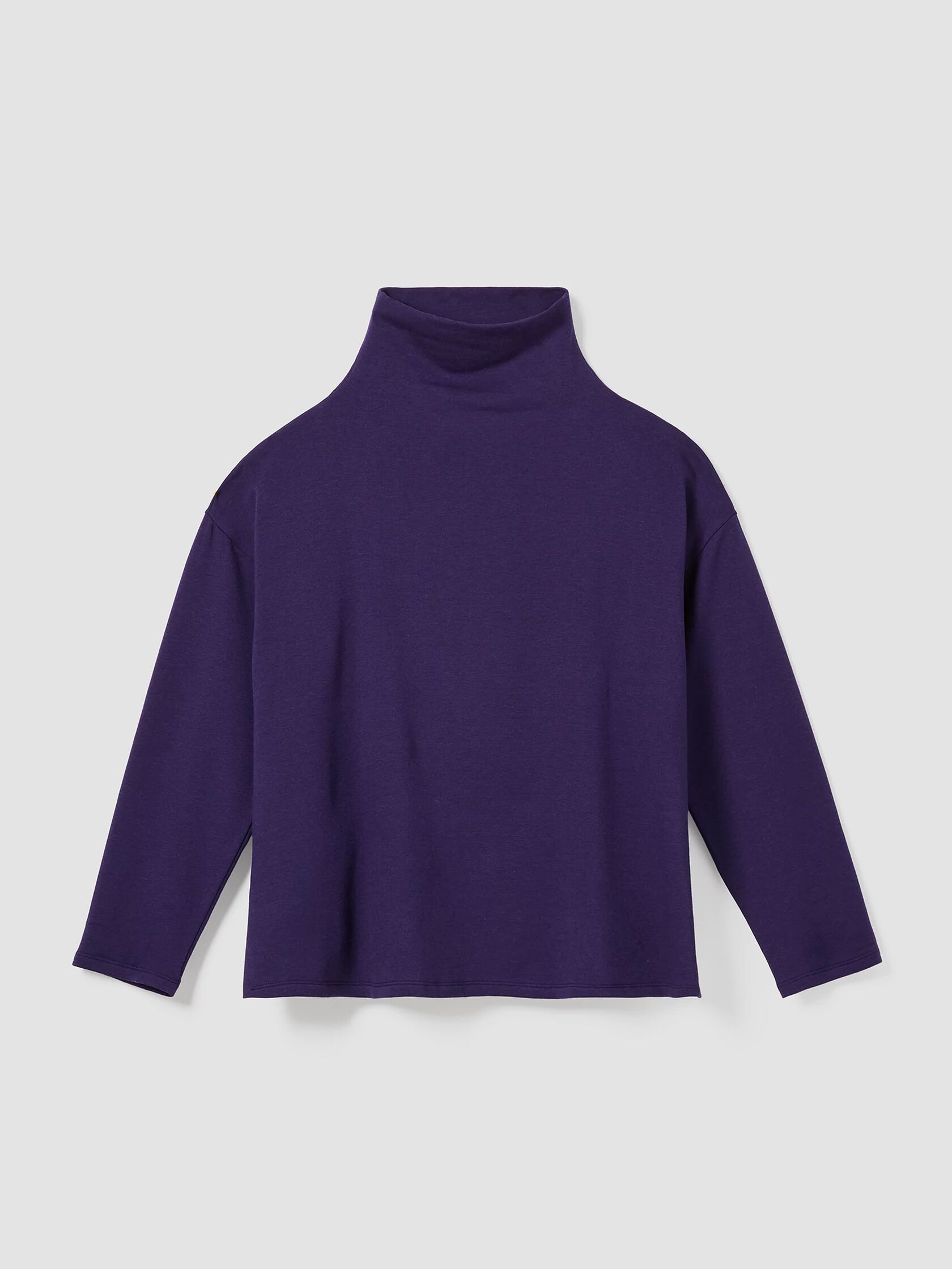 Cozy Brushed Terry Hug Funnel Neck Box-Top