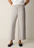 Stretch Organic Cotton Poplin Wide-Leg Pant