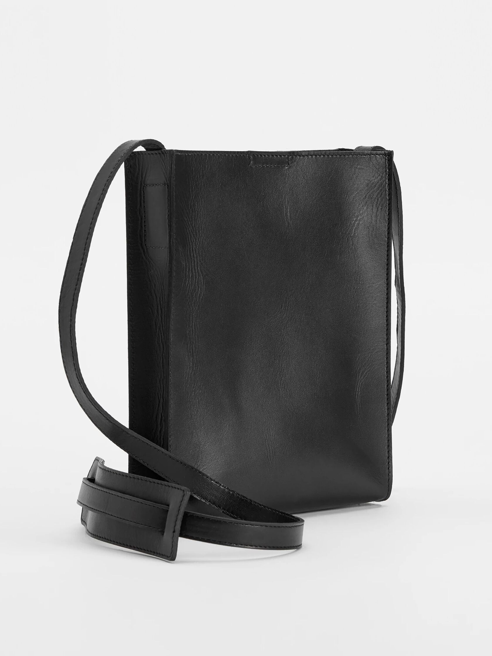 Sleek Italian Leather Crossbody Bag