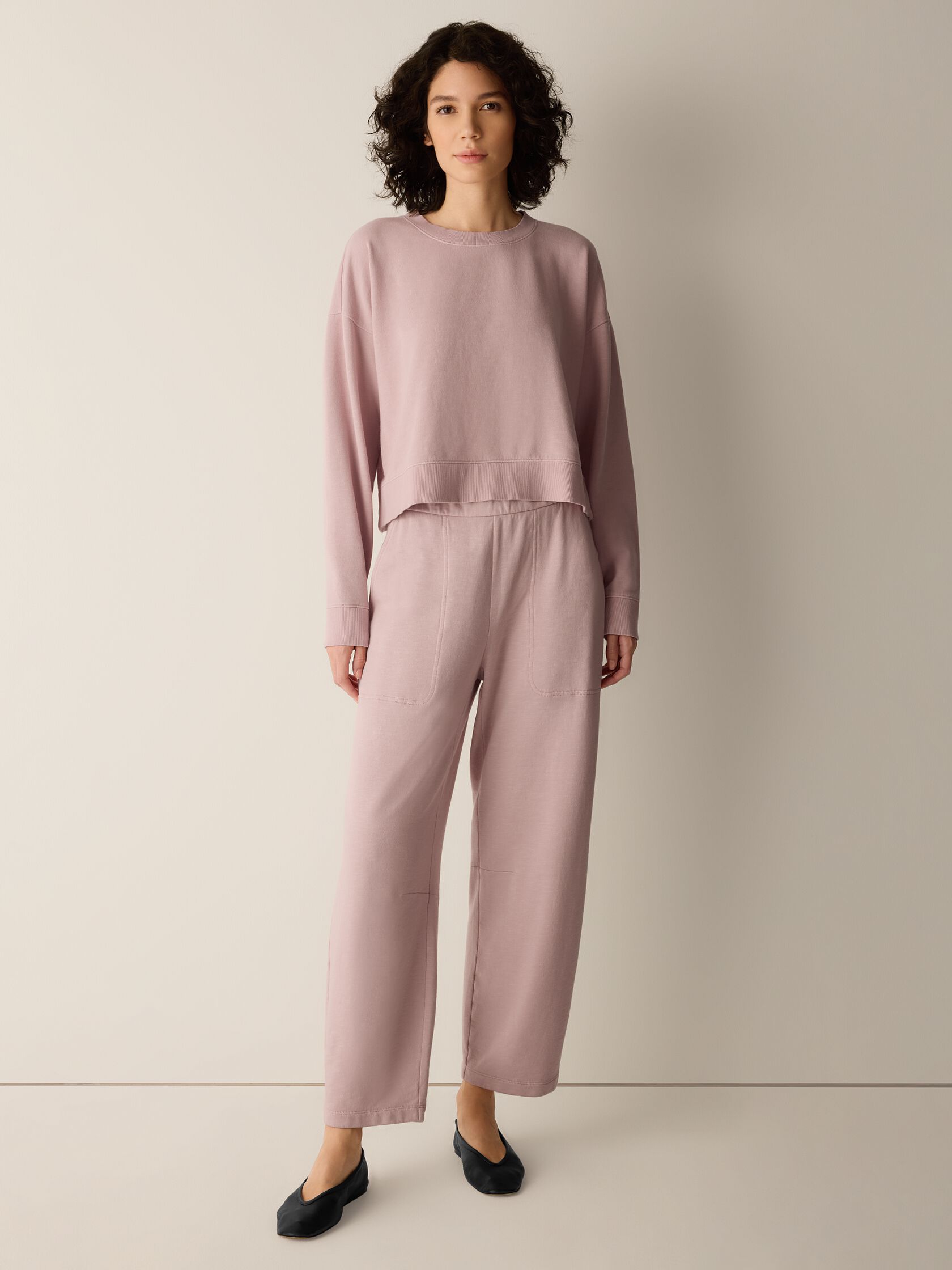 Garment-Dyed Organic Cotton Terry Arch Pant