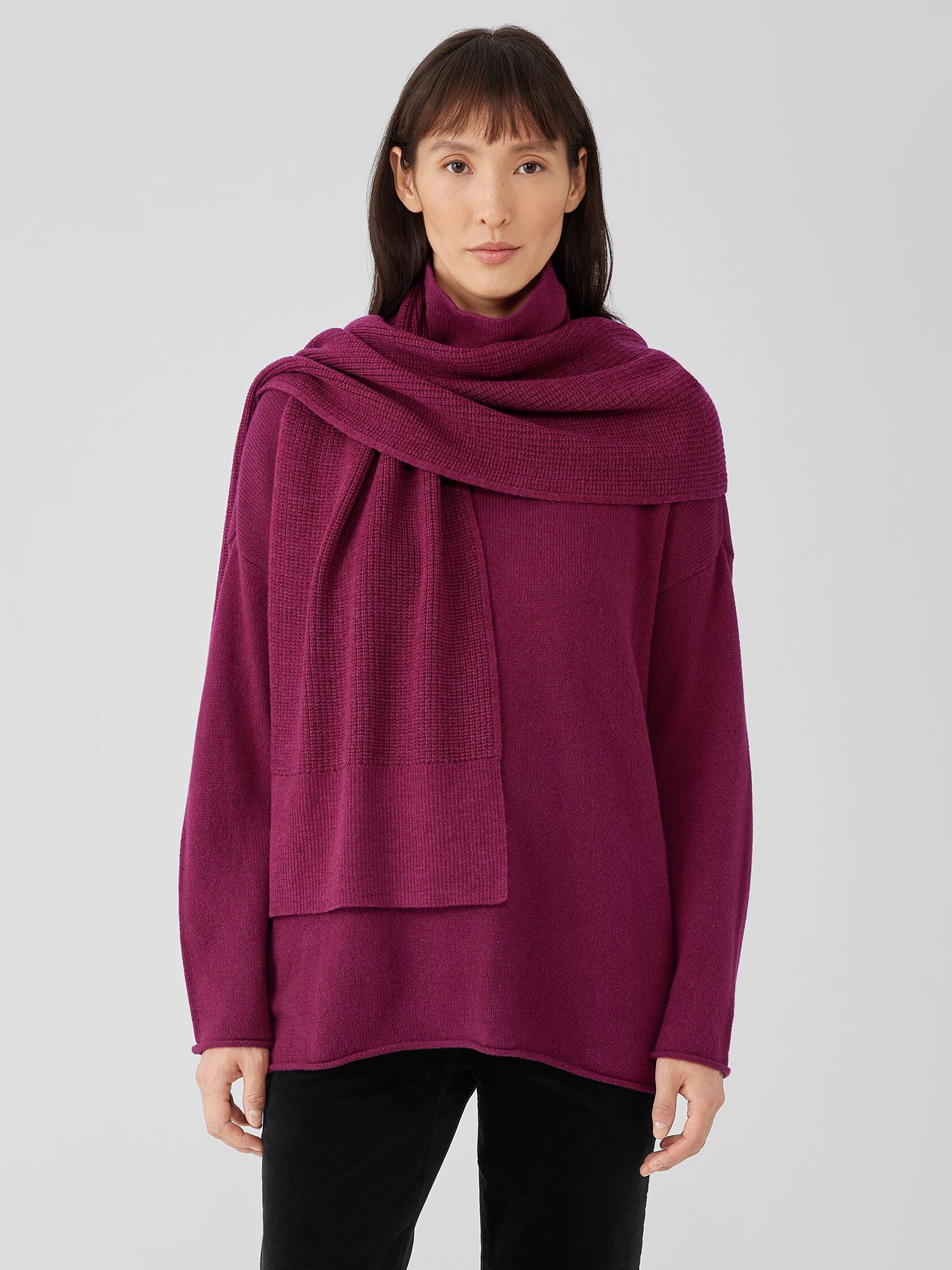 Merino Thermal Rib Scarf in Regenerative Wool