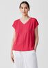 Organic Linen Jersey V-Neck Tee