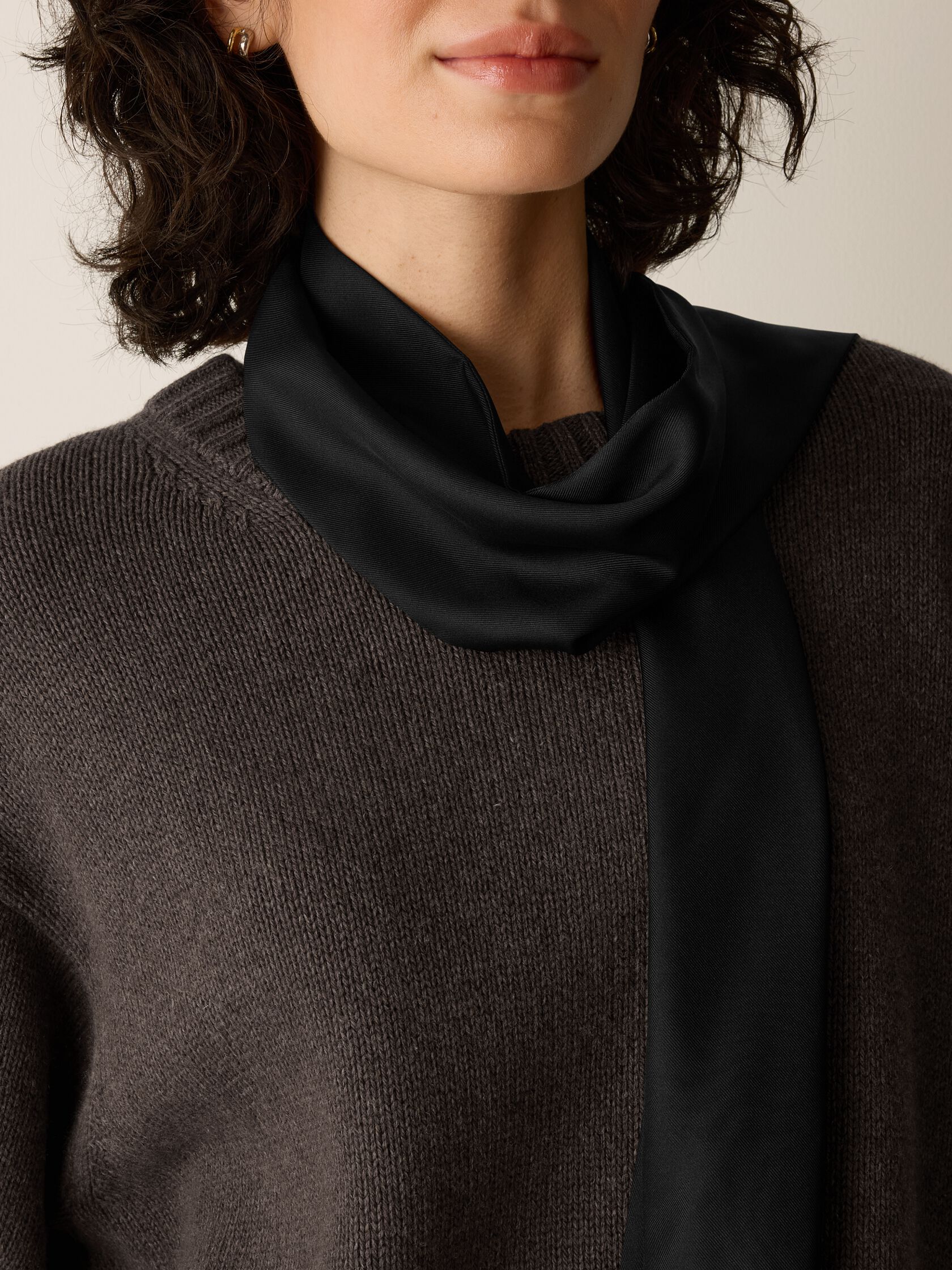 Silk Twill Double Tie Scarf