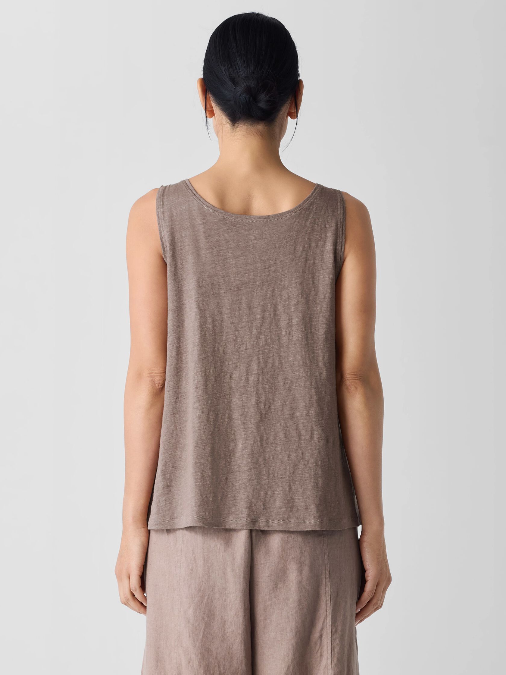 Organic Linen Jersey Scoop Neck Tank