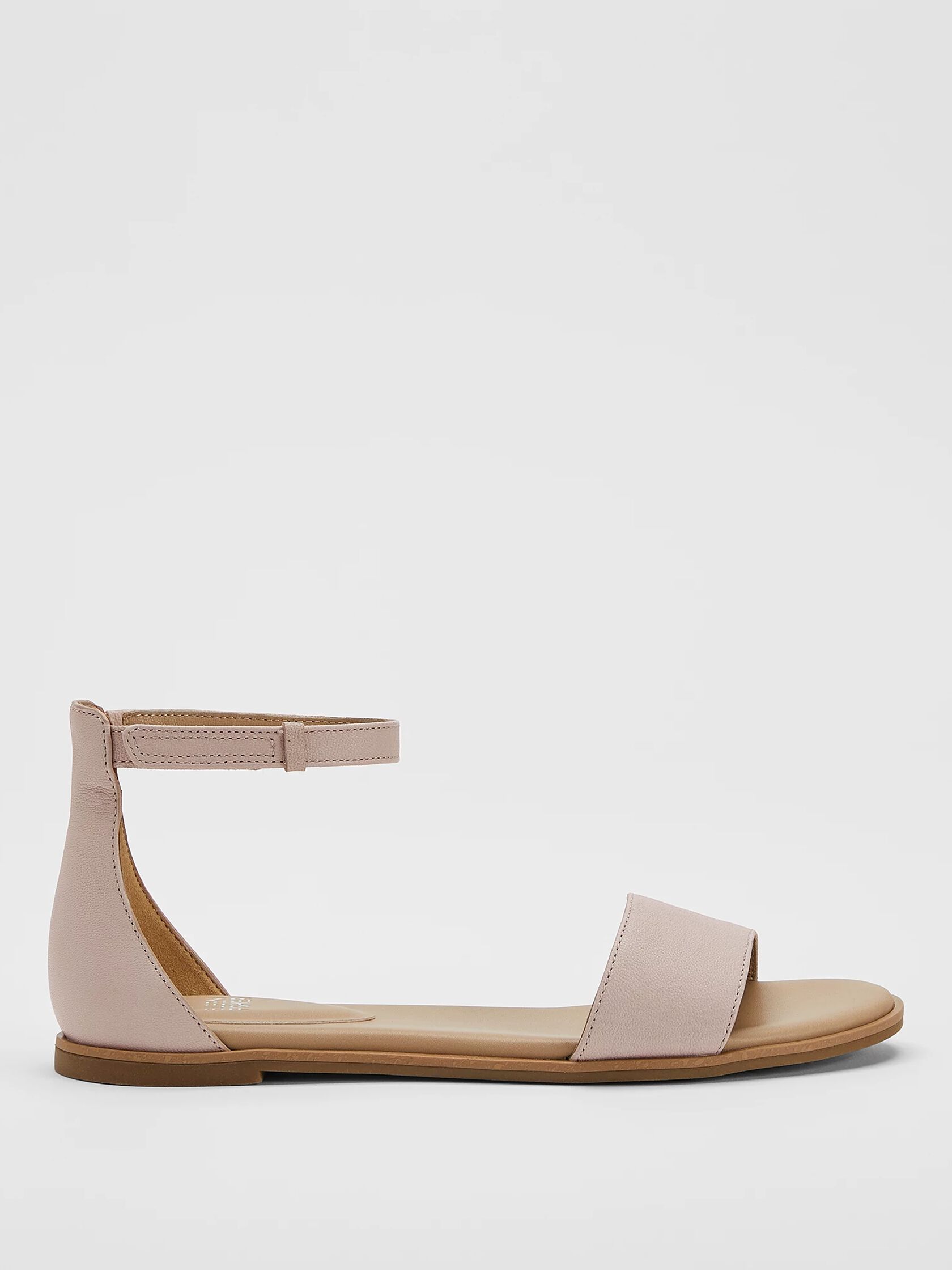 Razz Tumbled Leather Ankle-Strap Sandal