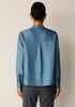 Silk Twill Band Collar Shirt