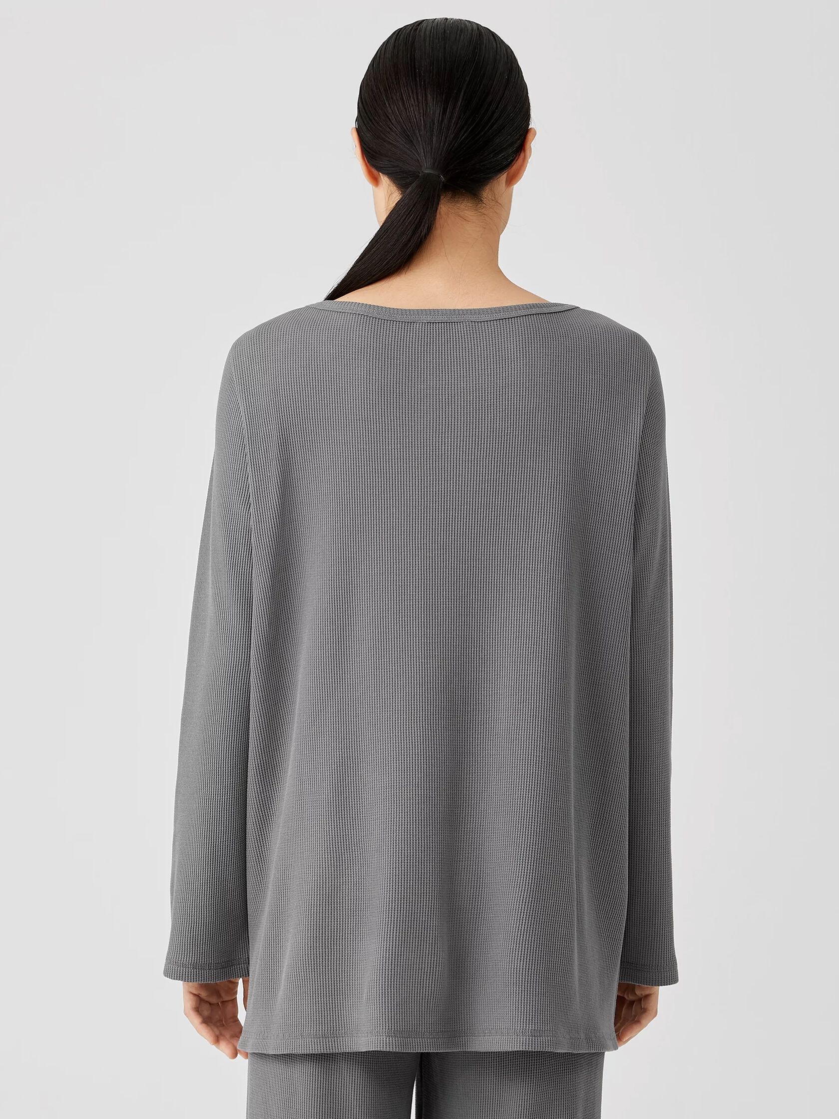 Cozy Organic Cotton Thermal Bateau Neck Top