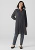 Crinkled Sheer Silk Georgette Long Shirt