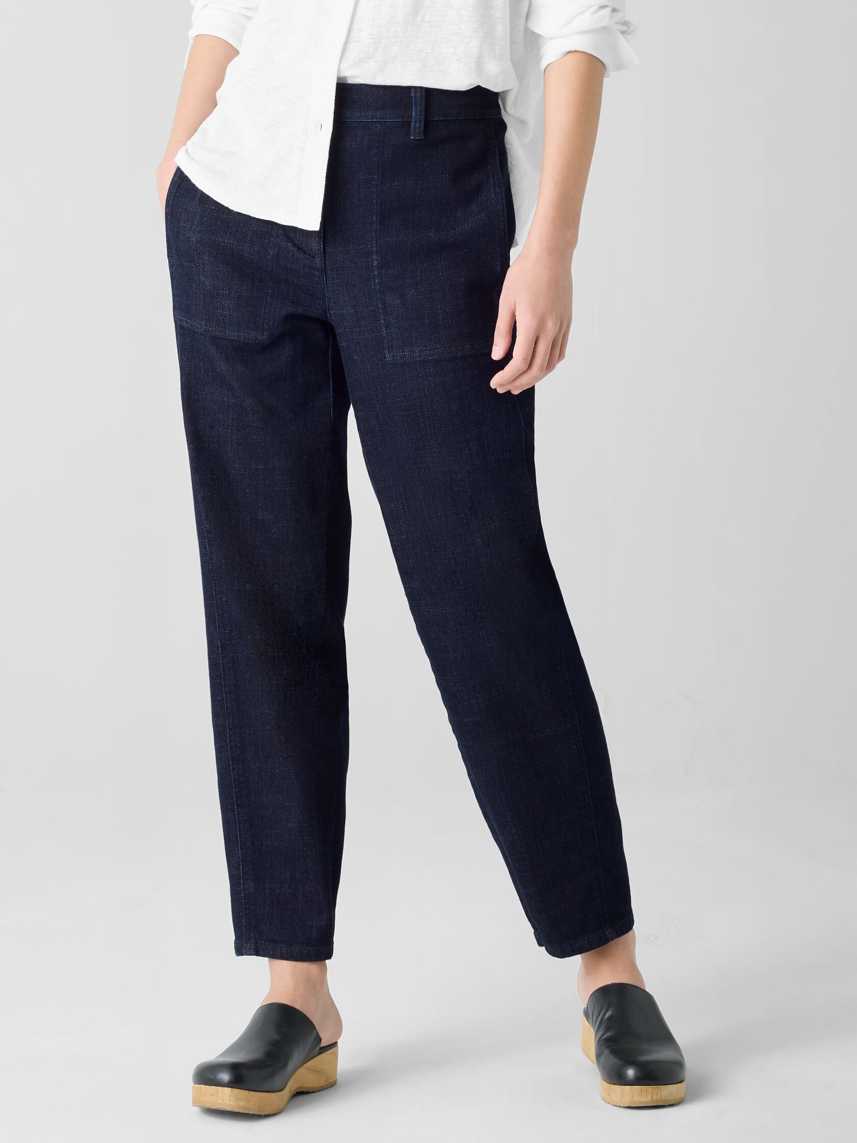 Cotton Stretch Denim Lantern Jean
