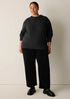 Cotton & Recycled Cashmere Crew Neck Long Top