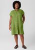 Washed Organic Linen Delave Shirtdress