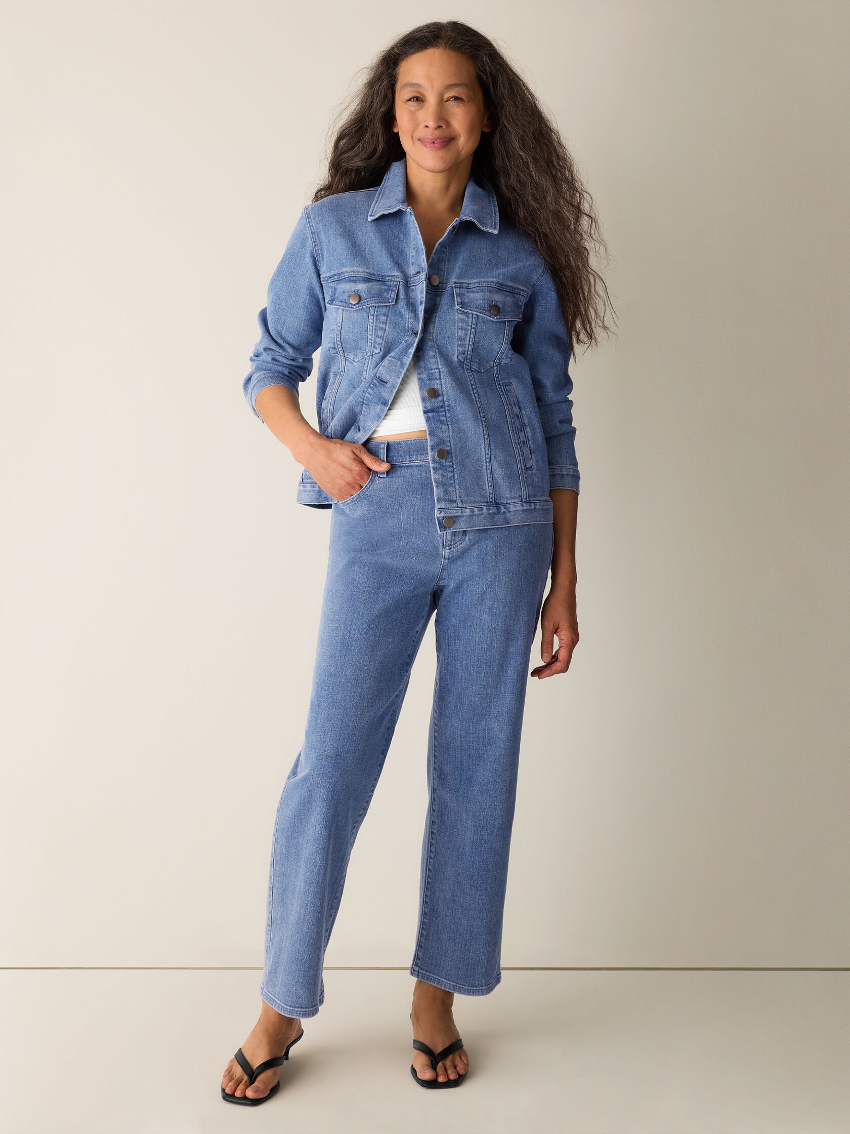 Cotton Stretch Denim Jacket