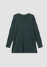 Stretch Jersey Knit Crew Neck Long Top