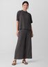 Woven Plissé Mock Neck Top