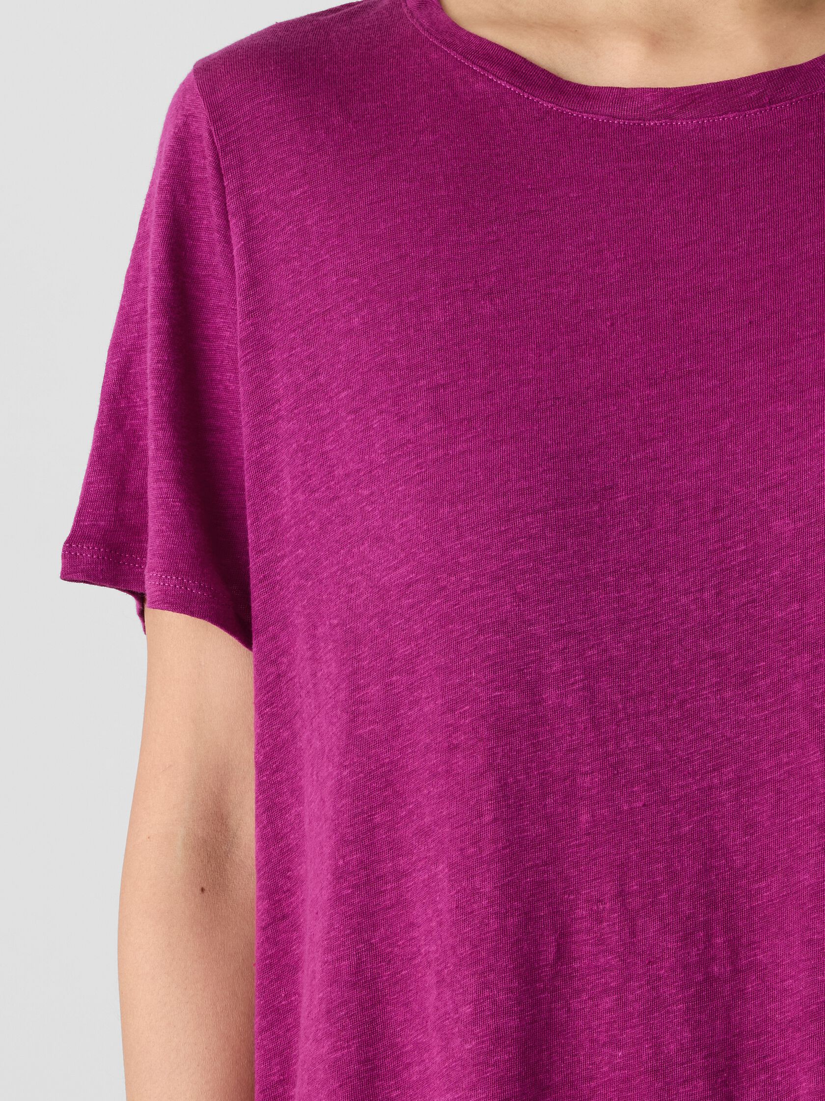 Organic Linen Jersey Crew Neck Tee