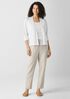 Organic Linen Cotton High Collar Cardigan