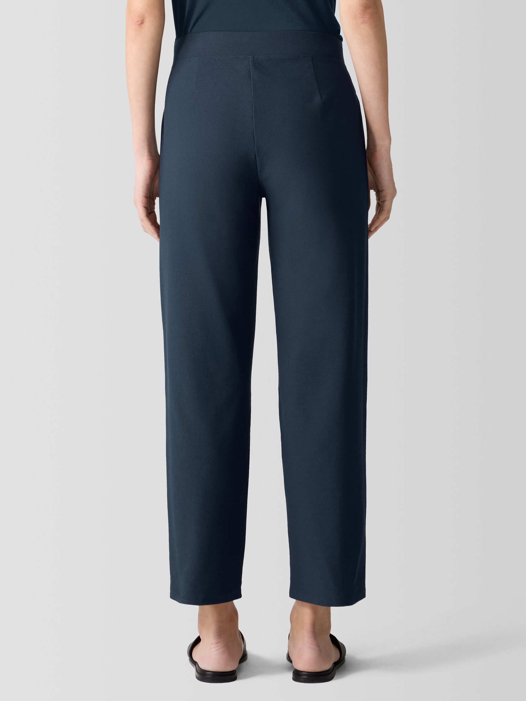 Washable Stretch Crepe Straight Pant