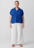 Organic Cotton Lofty Gauze Notch Collar Top