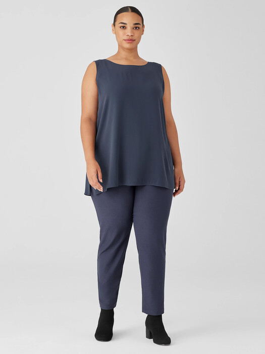Washable Stretch Crepe Slim Pant