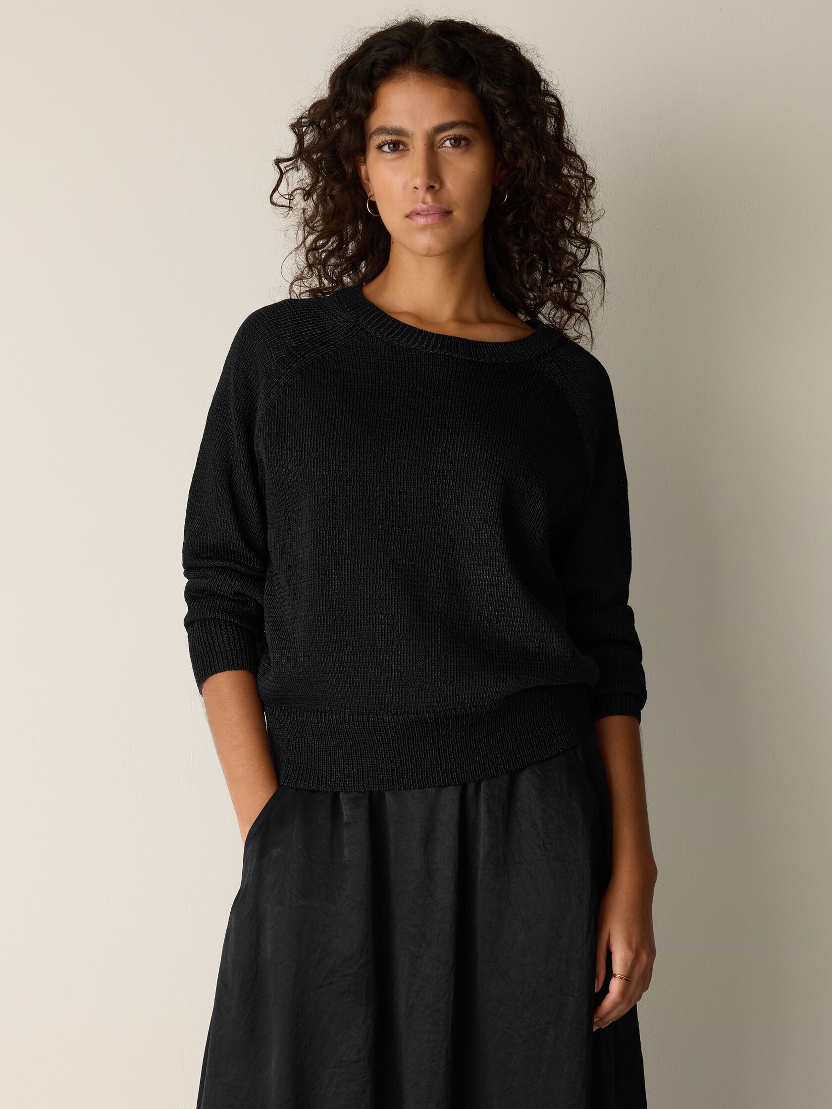 Sleek Viscose Wedge Sweater