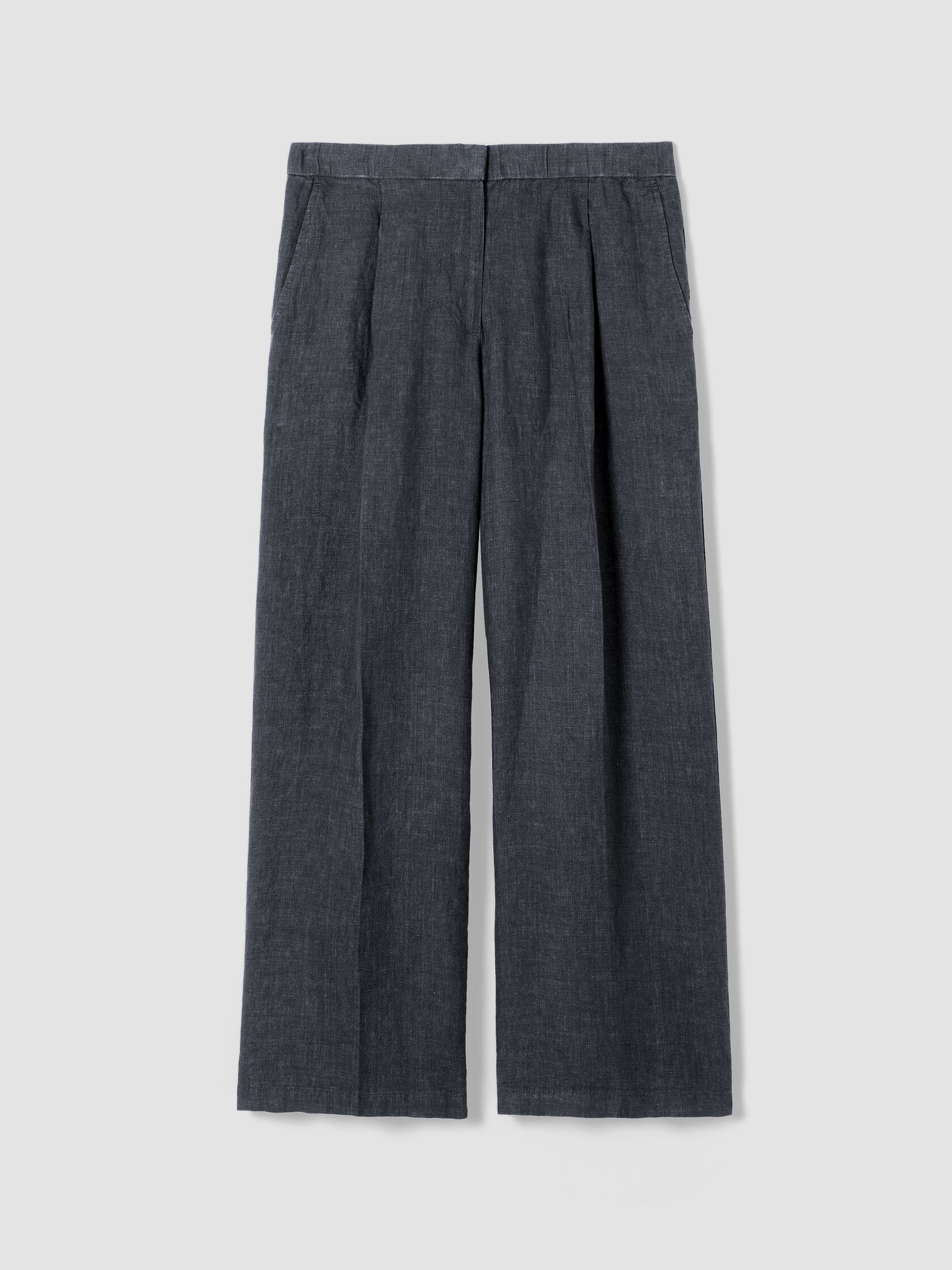 Washed Organic Linen Délavé Trouser Pant