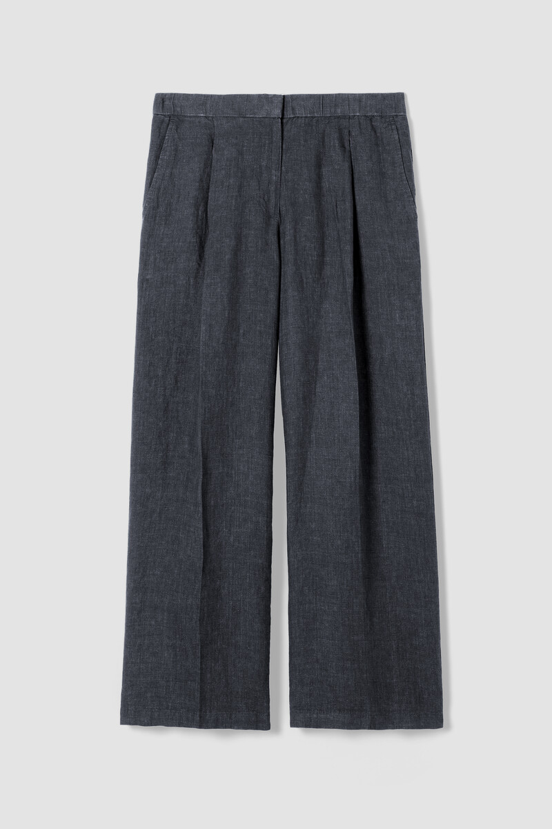 Washed Organic Linen Délavé Trouser Pant Washed Organic Linen Délavé Trouser Pant