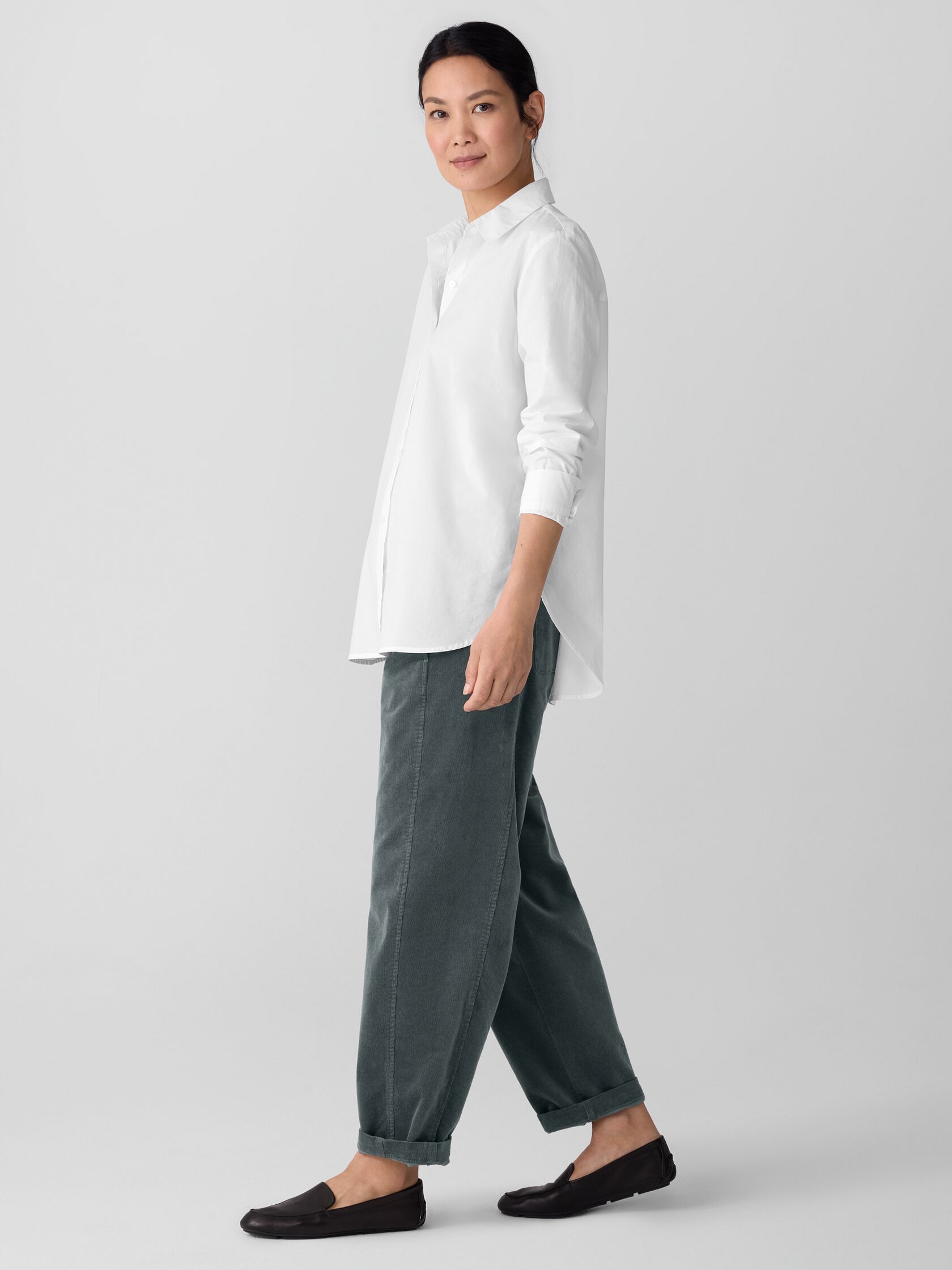 Organic Cotton Poplin Classic Collar Shirt