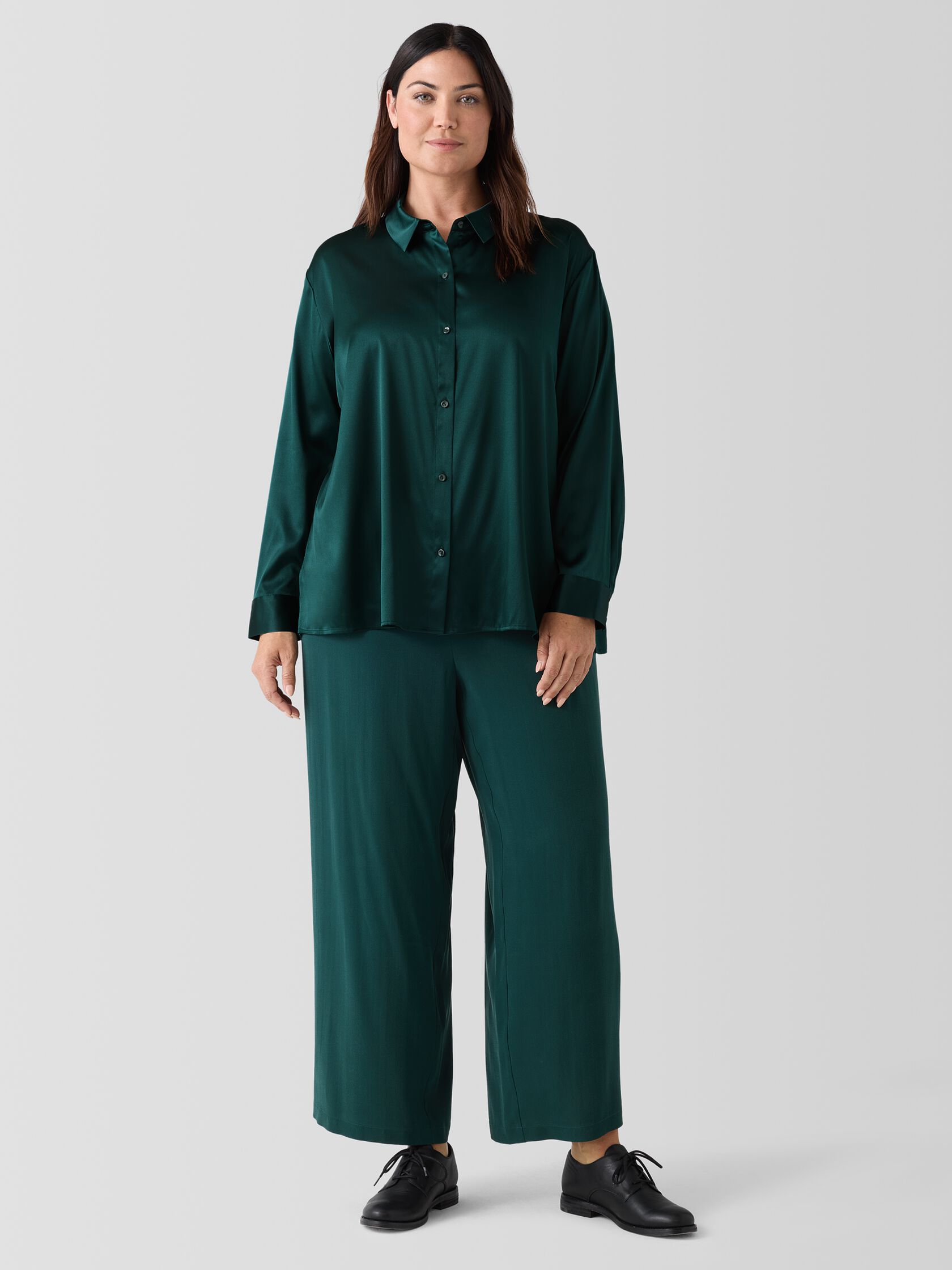 Silk Georgette Crepe Straight Pant