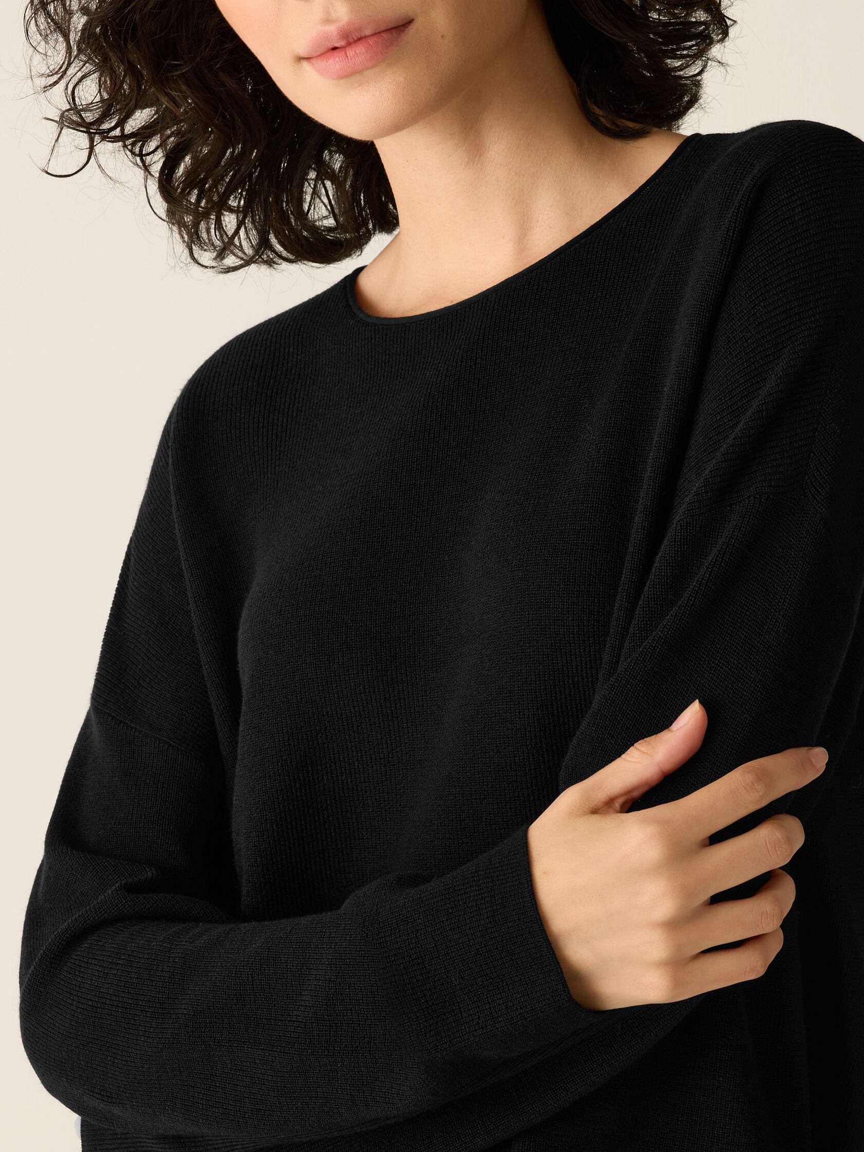 Superfine Merino Crew Neck Top in Regenerative Wool