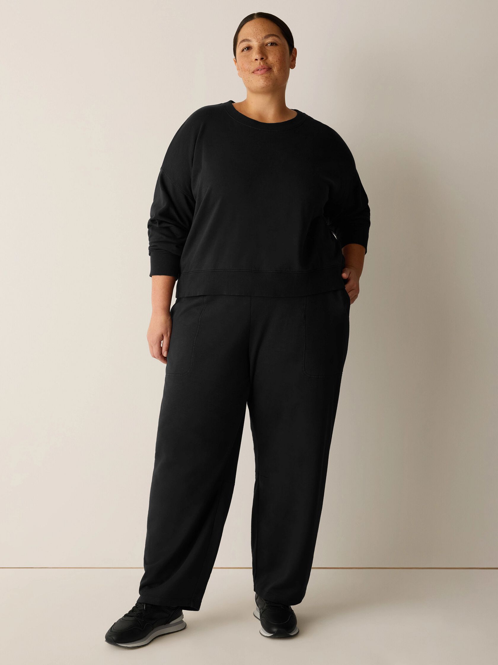 Garment-Dyed Organic Cotton Terry Cropped Box-Top