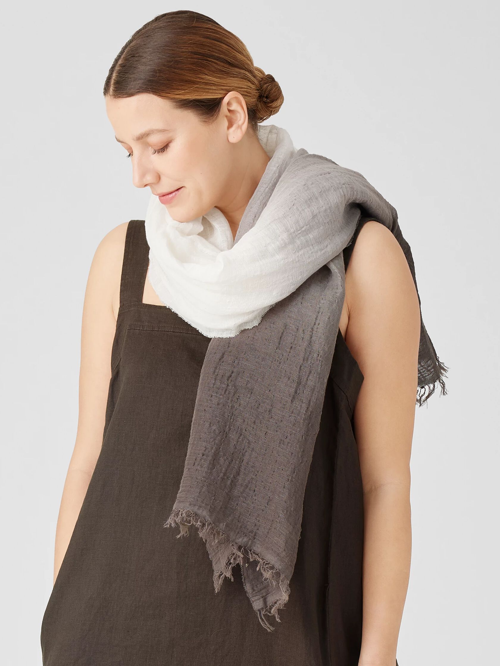 Organic Linen Cotton Ombré Scarf