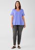 Organic Cotton Slub V-Neck Tee