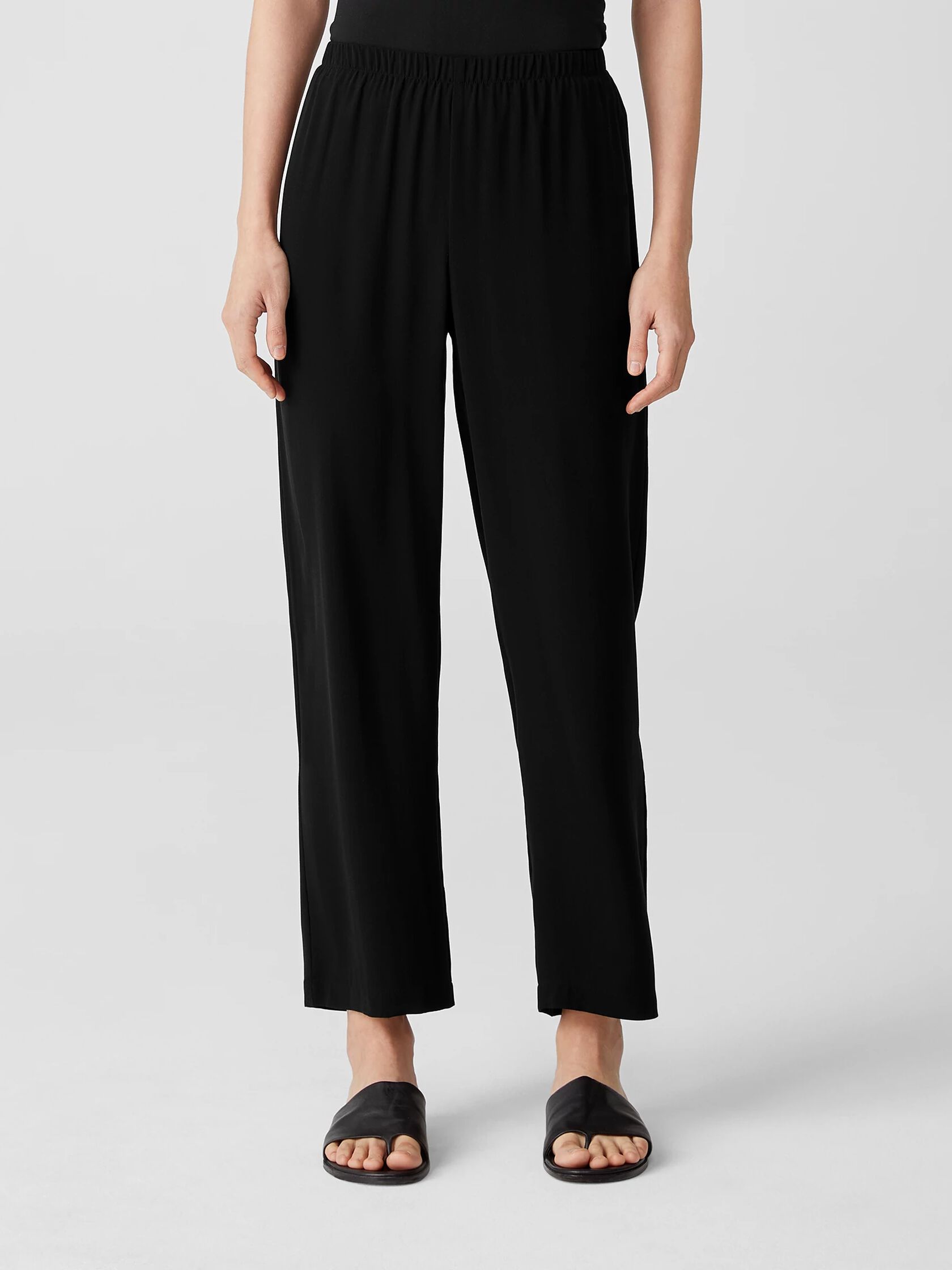 Silk Georgette Crepe Straight Pant