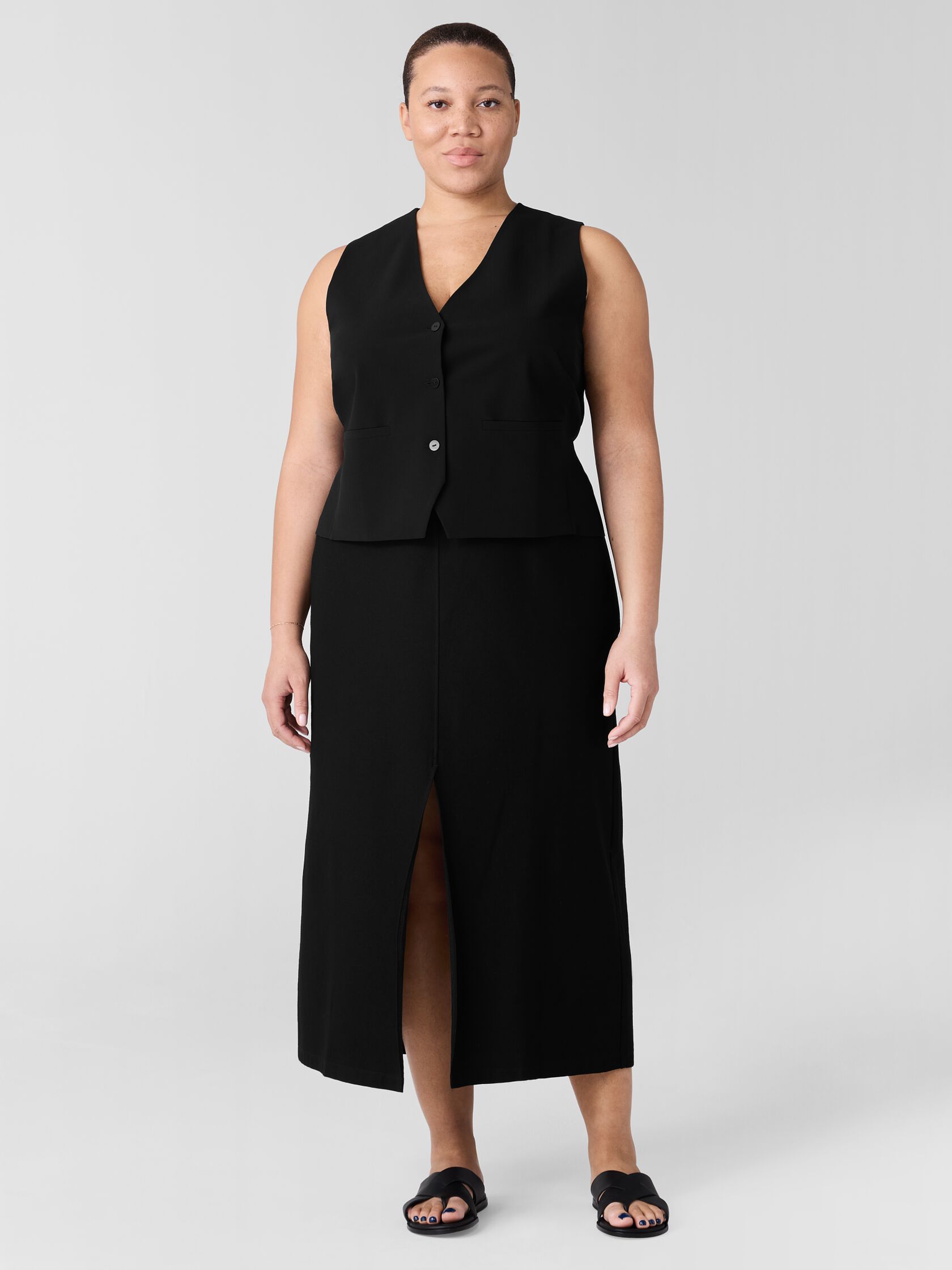 Silk Georgette Crepe Vest