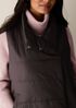 Eggshell Recycled Nylon High Collar Quilted Vest