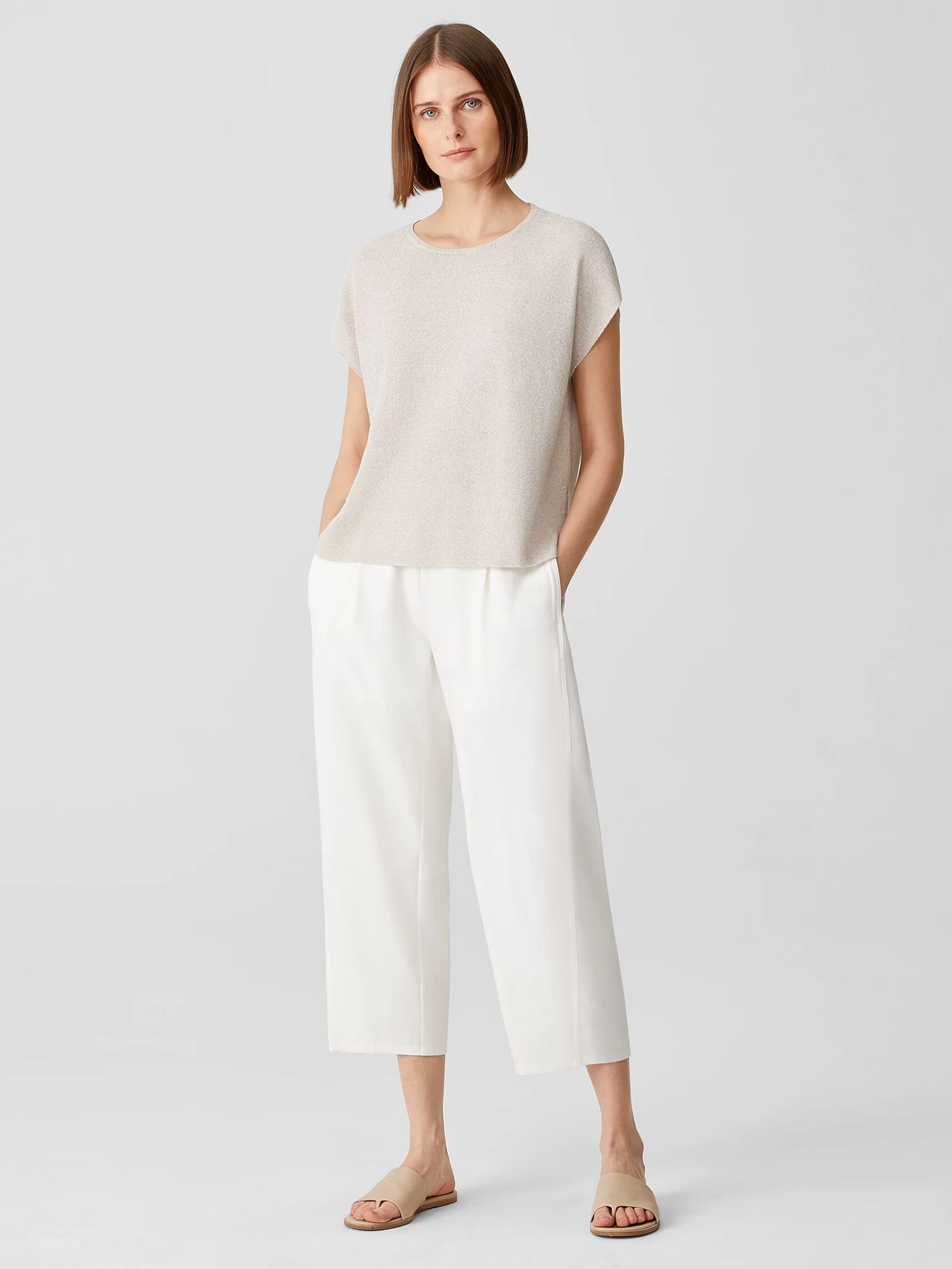 Organic Linen Cotton Twist Square Top