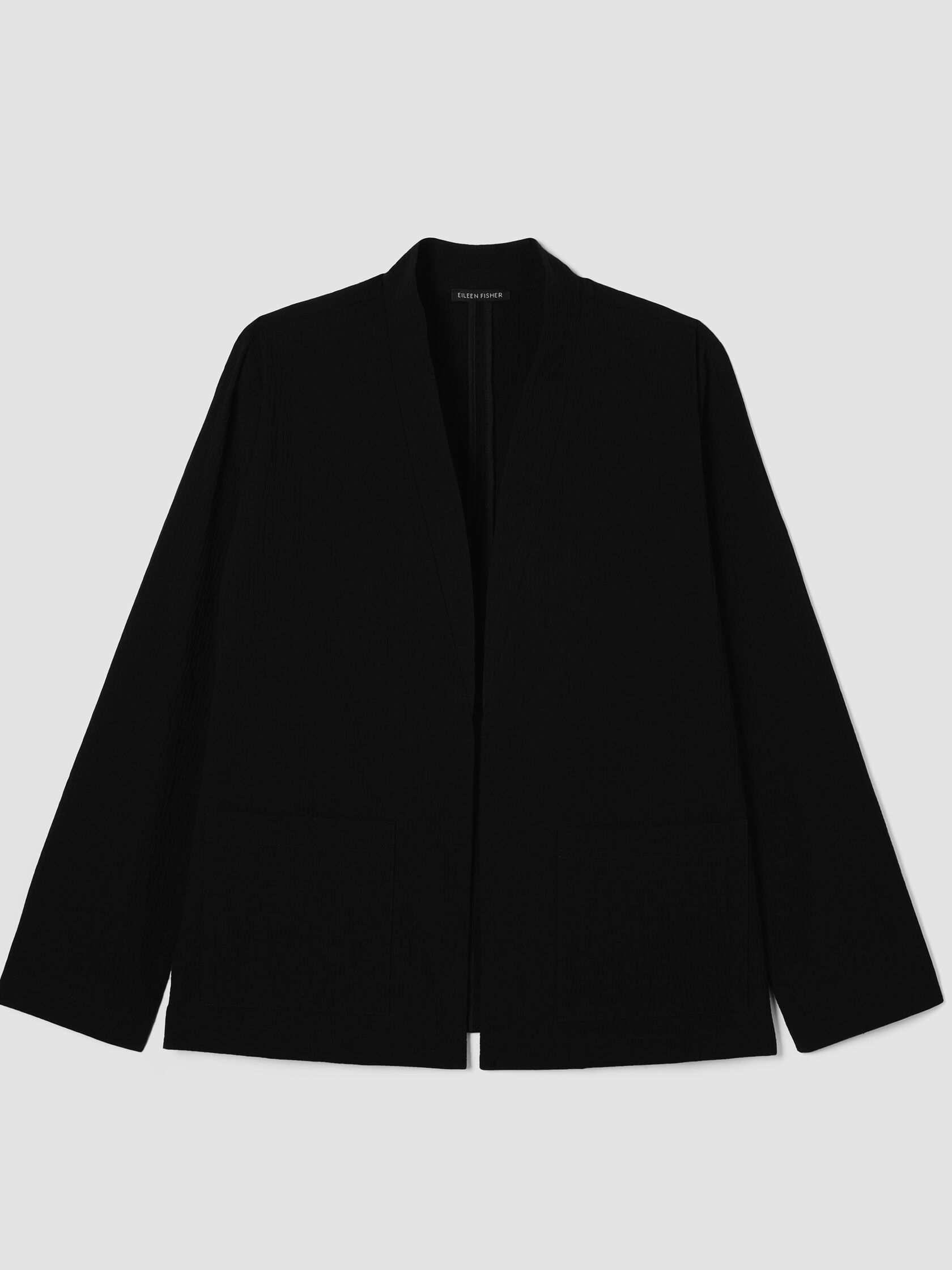 Organic Cotton Pucker High Collar Jacket